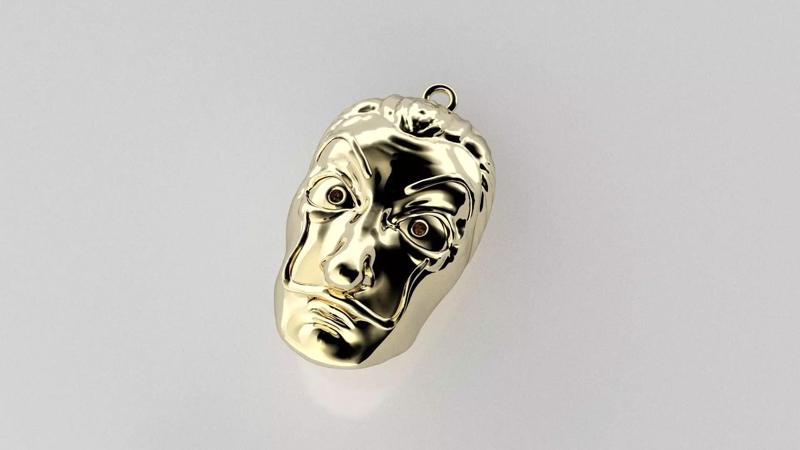 Dali mask pendant 3d