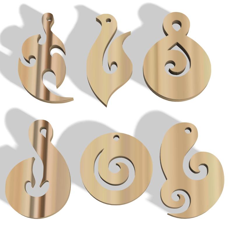 POLYMER CLAY CUTTERS TRIVIAL SHAPES X6 DESIGNS