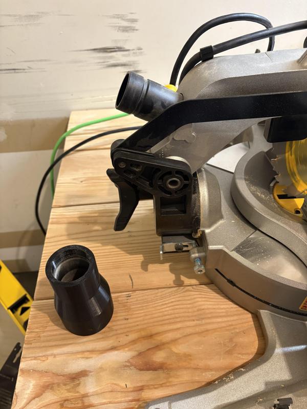Miter Saw to Shop Vacuum Converter