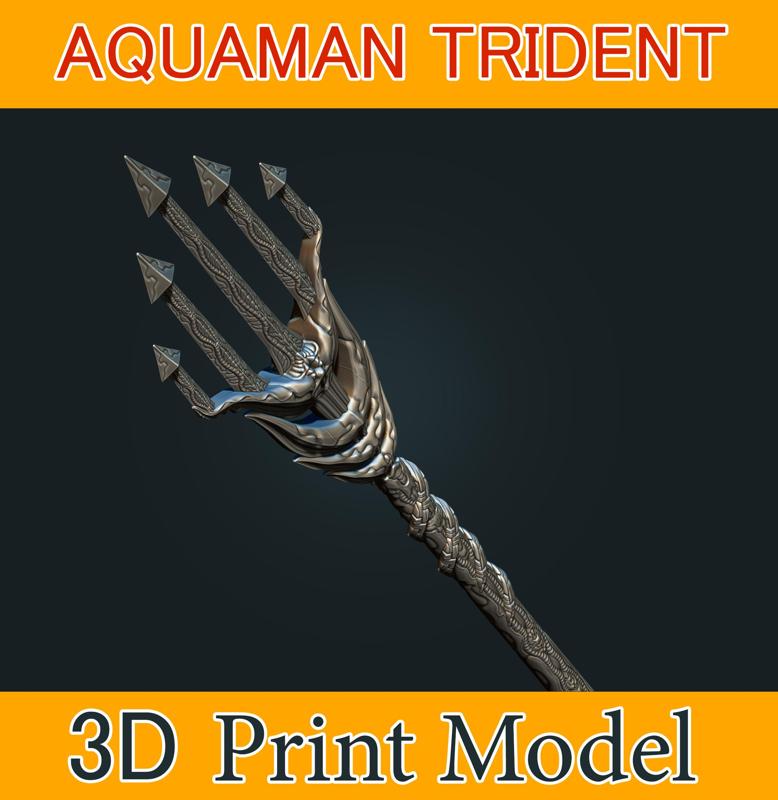 Aquaman Trident Cosplay STL files - Costume Weapons 3D Printing