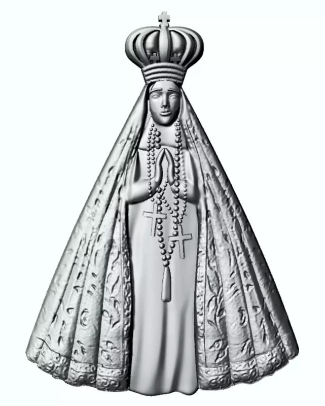 Nossa Senhora Aparecida Saint Lady Mary 3D print model