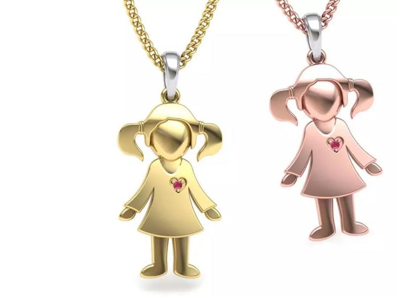 Baby Pendant Girl Pendant Engravable