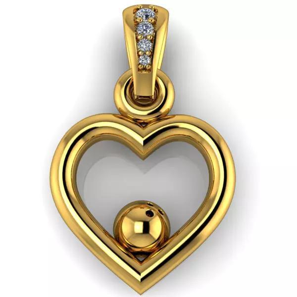 Bowling  Heart  Pendant Charms Necklace Jewelry
