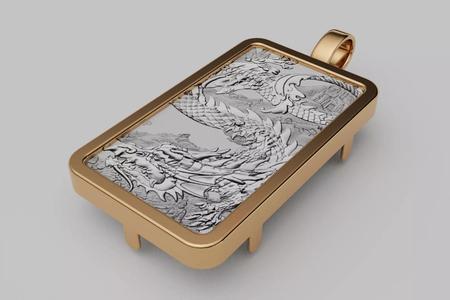 Australian dragon Perth Mint 1oz Silver Bullion Bar Frame
