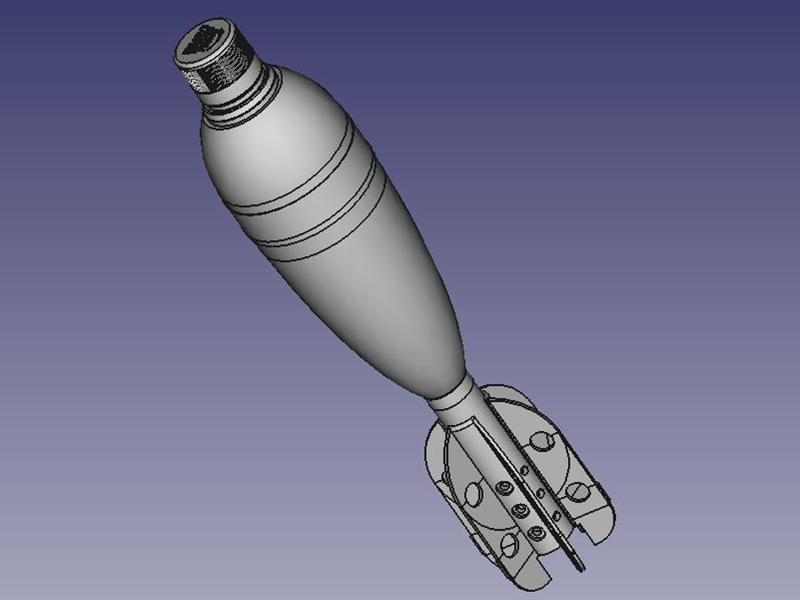 3inch HE Mortar Shell Replica 1:1 Reenactment Mode