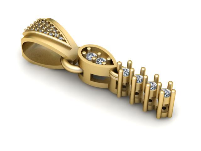 KEYCHAIN DESIGN DIAMOND PENDANT 3D PRINTABLE MODEL