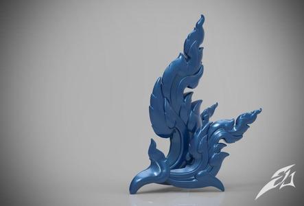 Line Kanok - Thai Art Sculpture STL OBJ