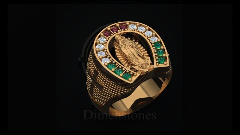 Virgin of Guadalupe and Horseshoe Ring