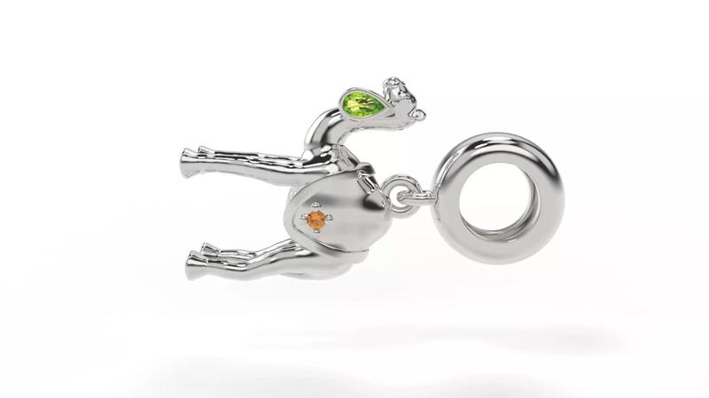 Camel Charm with Gems
