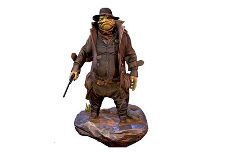 Frog Cowboy Officer 3D Model STL for 3D Printing CNC router 3D print model