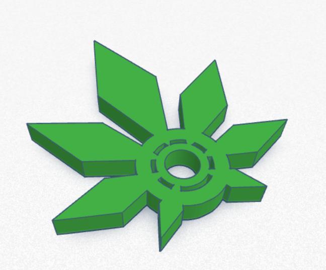 Weed leaf origami earrings