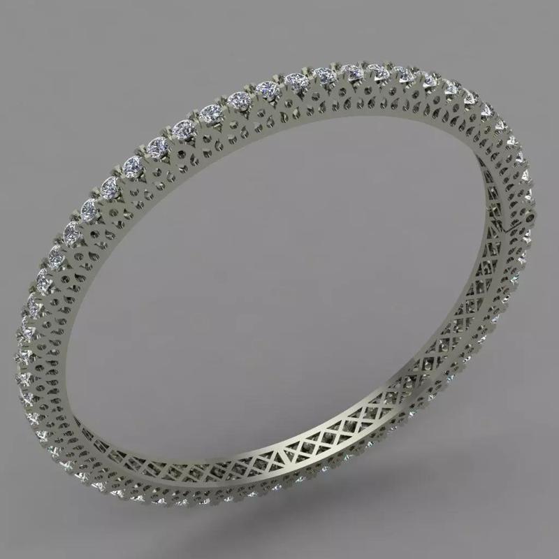 Diamond Bangle 3D Print Model
