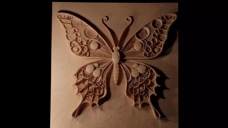 Butterfly CNC 3d Print High Relief Sand Casting