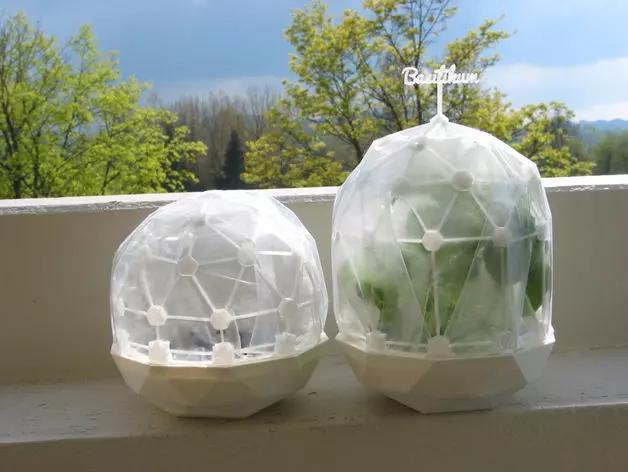 Mini Greenhouse-Dome with Pot