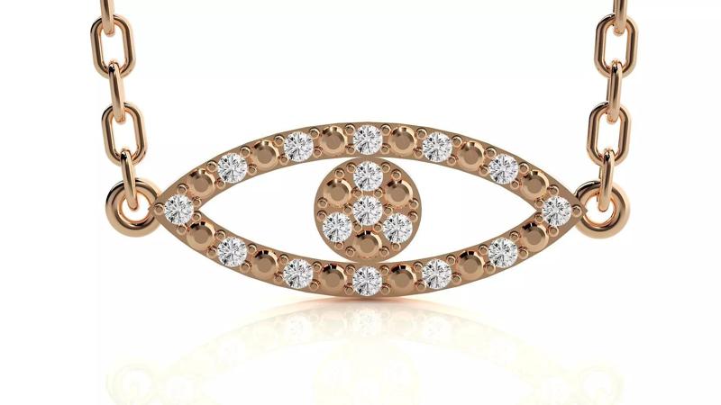 Evil Eye  pendant 3dm stl render details