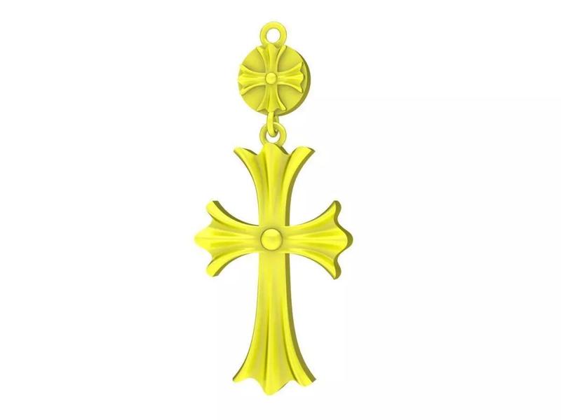7004 Gold Cross Pendant