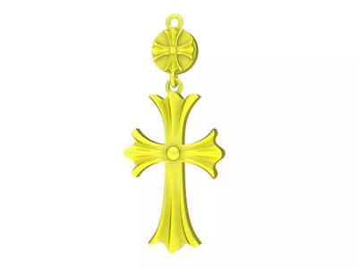 7004 Gold Cross Pendant