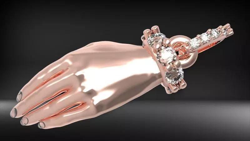 Hand Pendant Protection Victorian Amulet Charm Grasping  Jewelry