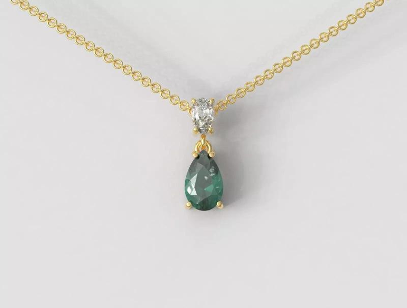 Pear Gemstone Pendant