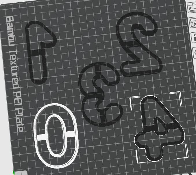 Full Set Of Numbers Cookie Cutters