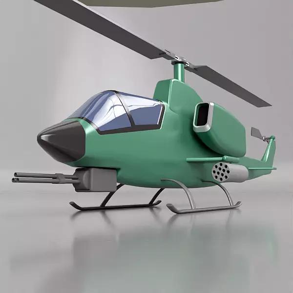 3d printable Bell Cobra helicopter