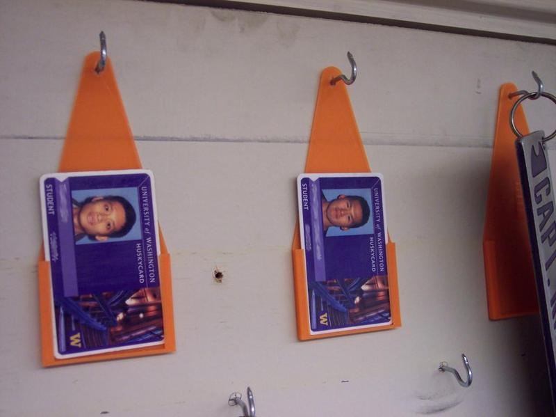 ID holder for equipment checkouts