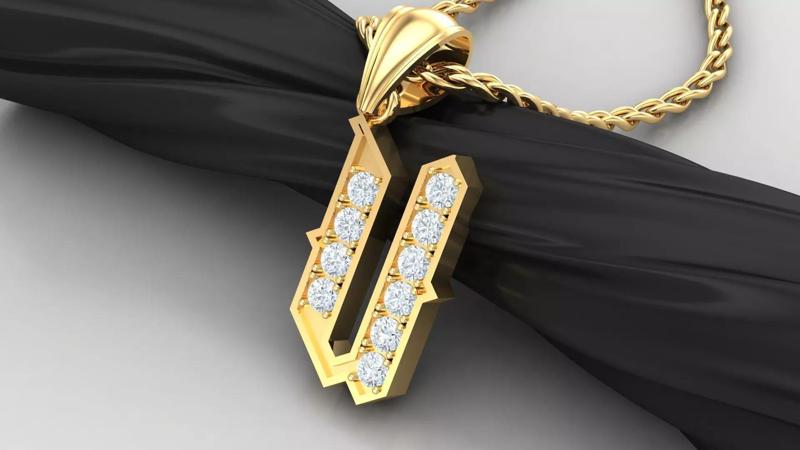 U Letter Pendant Alphabet Version 5