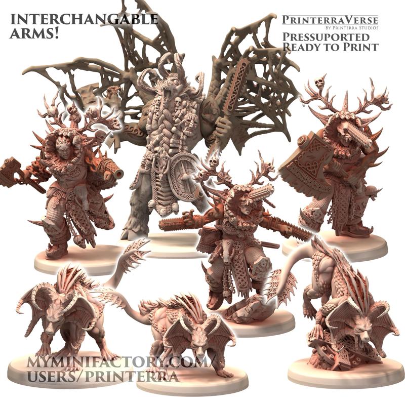 028 - CHAOS CELTIC Hound  Berserker daemon Minis