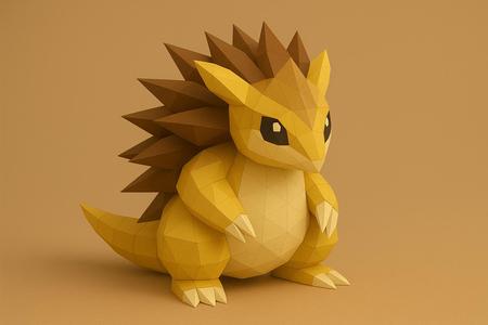 #028 Sandslash – Low Poly Pokémon