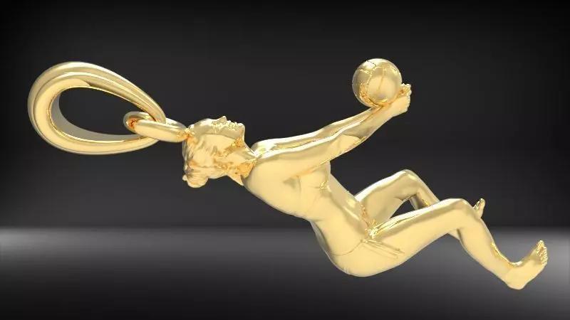 Volleyball player pendant
