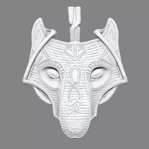 Viking Wolf Pendant 3D Print Model