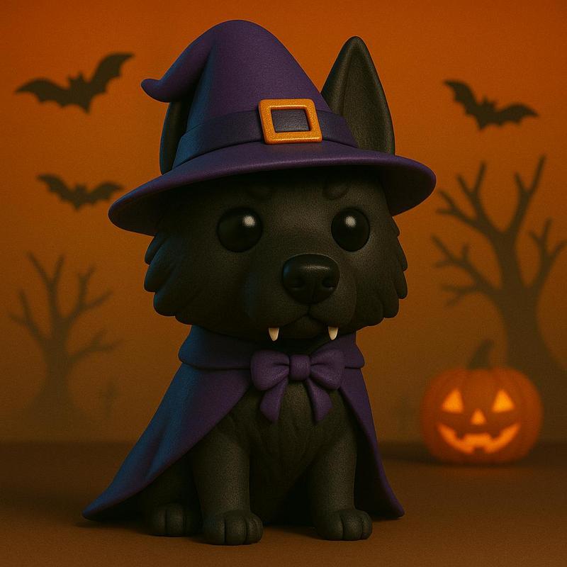 Belgian Shepherd Halloween Sorcerer POP -STL