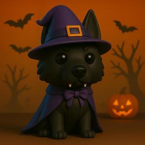 Belgian Shepherd Halloween Sorcerer POP -STL