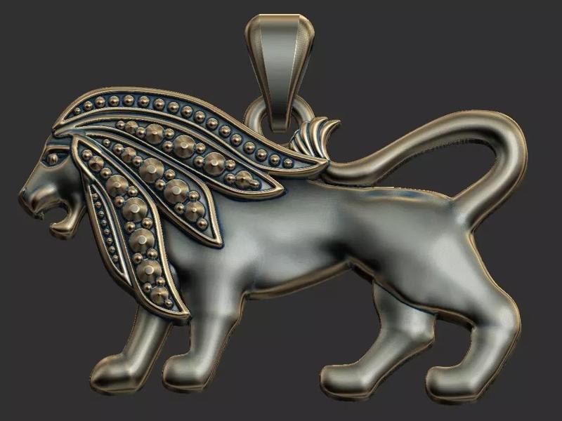 Stylized Lion Pendant