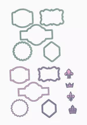 SET CORTANTE  STAMPS MARCO MARCOS BANNERS CARTEL ARCILLA