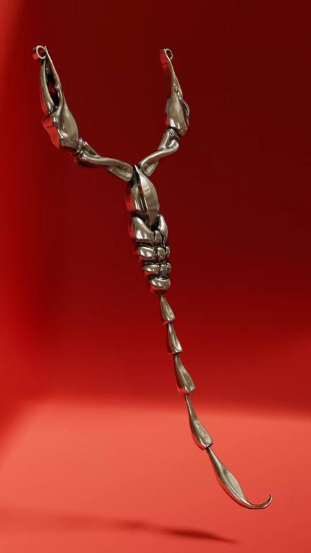 scorpion pendant silver