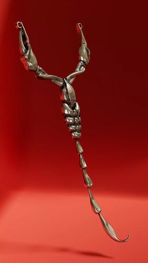 scorpion pendant silver