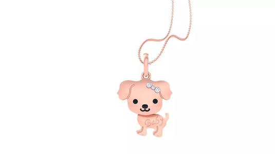 Baby Dog Light Weight Kids Pendant Necklace Charms 3dm stl obj