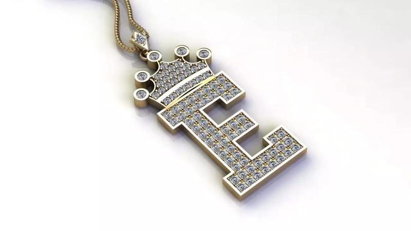 E Letter Pendant