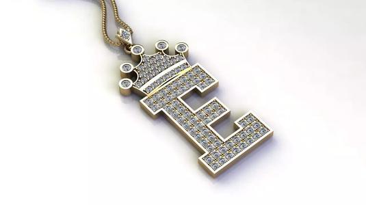 E Letter Pendant