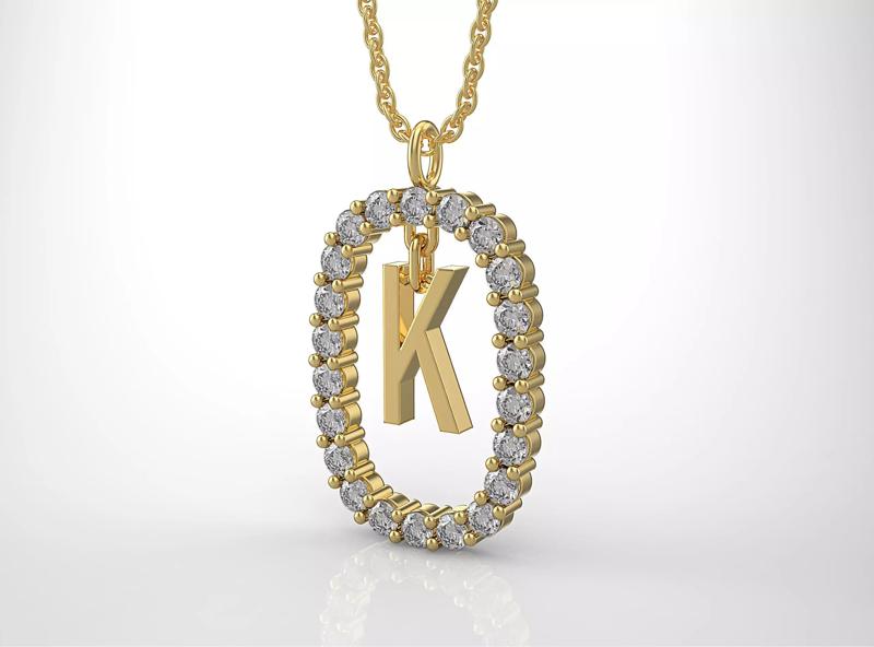 Pendant Letter K