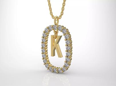 Pendant Letter K