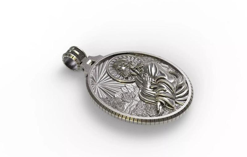 Jesus Christ Pendant 3D print-2