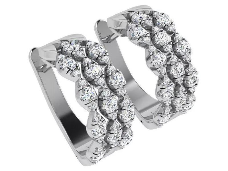 Diamond English Lock Earring 4681