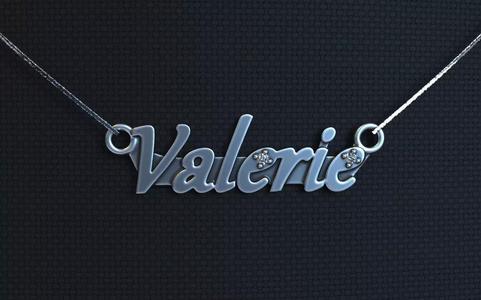 Personalized pendant Valerie
