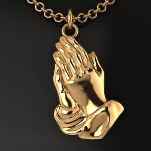 Praying Hands Pendant Size Mid