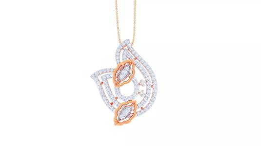 Flower High Jewelry Pendant Earrings Set 3dm stl obj mtl gltf