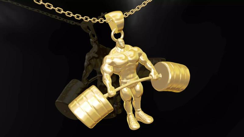 Sport Man Pendant Jewelry Gold