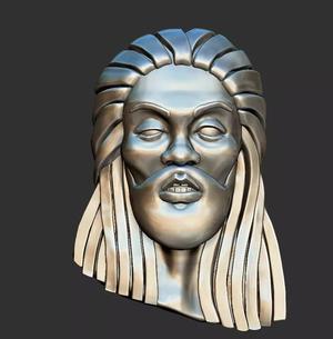 head portrait reggae 3D printing