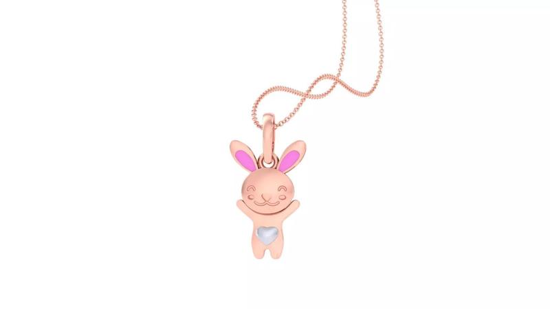 Panda Heart Light Weight Kids Pendant Necklace Charms 3dm stl